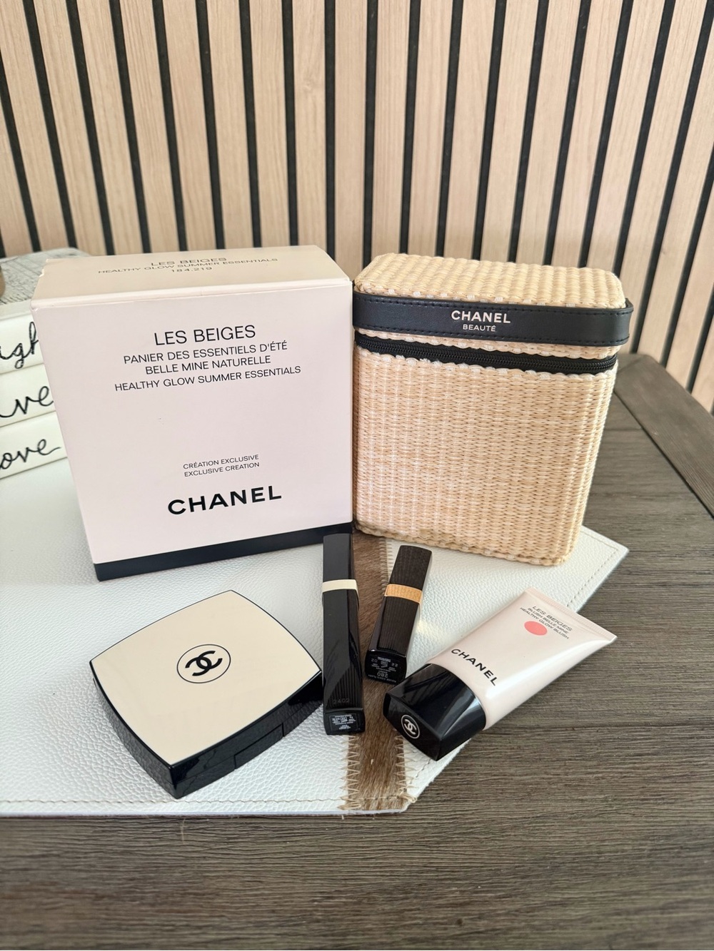 CHANEL Black and Beige Makeup vanity